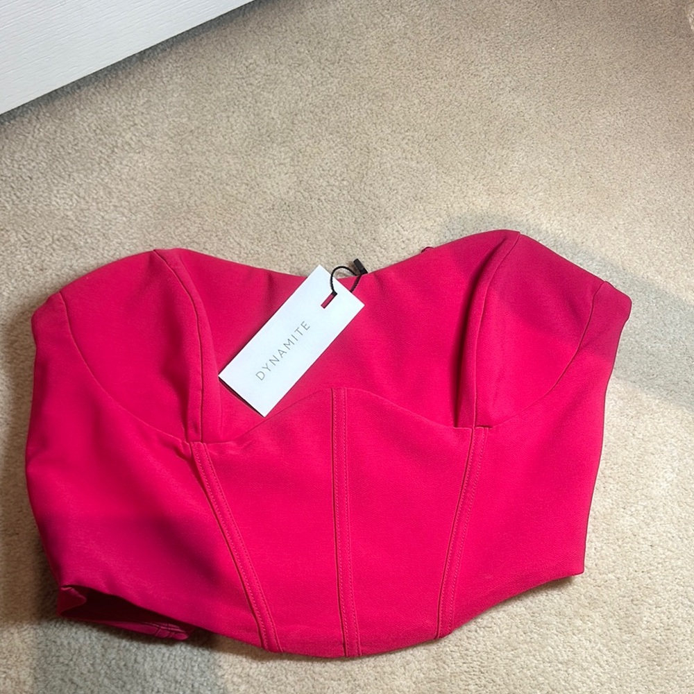 Dynamite Red Bustier Top
